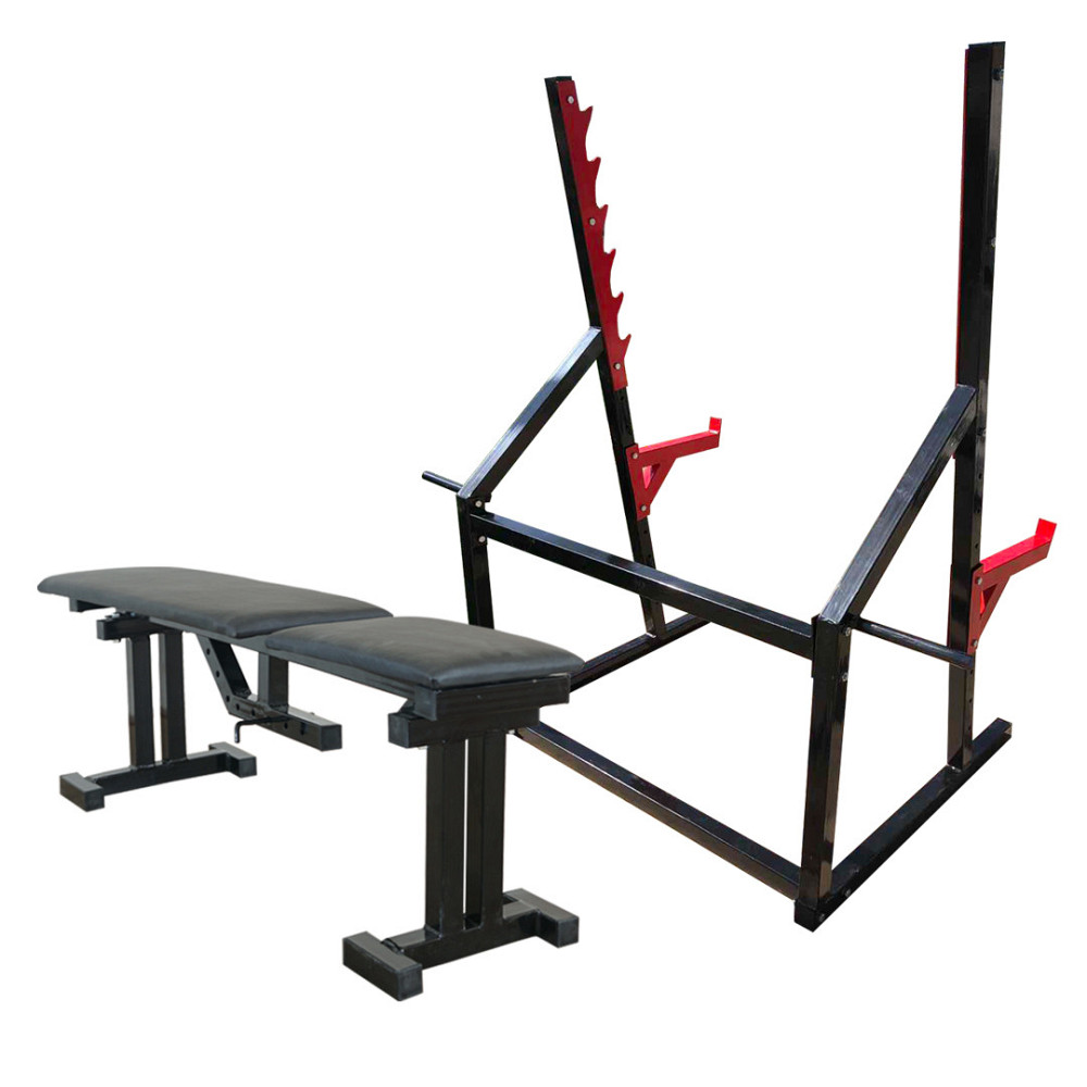 Лавка для жиму регульована 40 на 40 мм + Стійки для присідання під штангу 50 на 50 мм Київ - фото 3