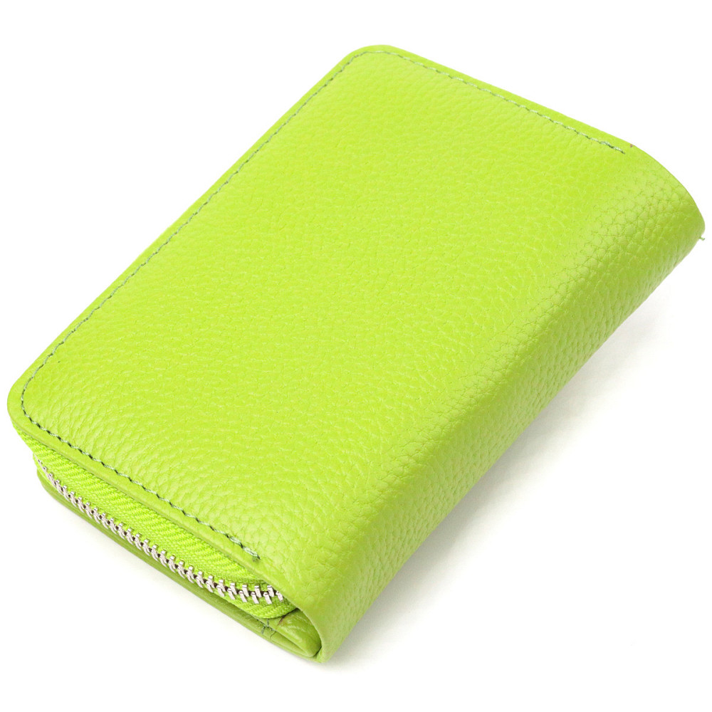 Вертикальное яркое портмоне с монетницей на молнии из натуральной кожи флотар (CANPELLINI) Киев - изображение 12