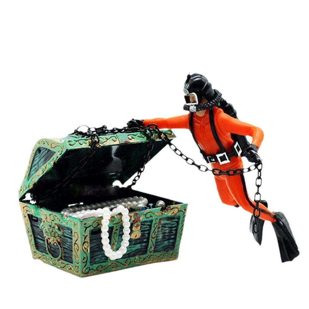 Водолаз декор в акваріум різнобарвний Київ - фото 1