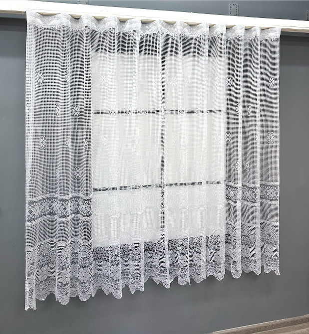 Тюль сітка VR-Textil Juli № 1715т Арка на кухню колір білий 300х160 см (53-0031) Київ - фото 2