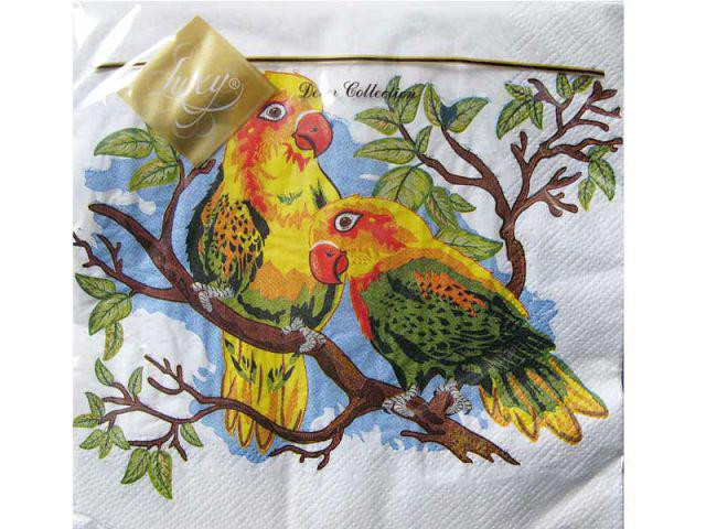 Салфетка на праздник (ЗЗхЗЗ, 20шт) Luxy  Попугай (006) (1 пачка) Харьков - изображение 1