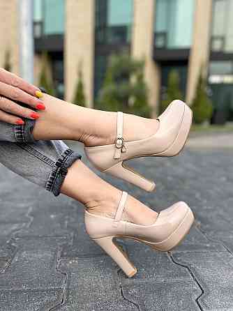 Туфлі жіночі STILLETA бежеві еко-лак каблук 11см (D280-J250-4) Коломия