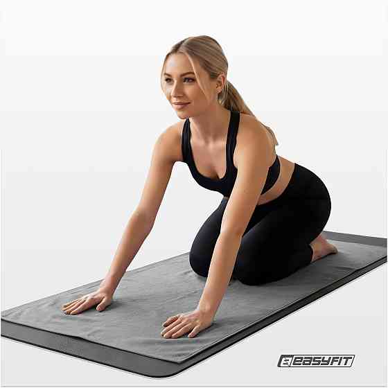 Рушник для йоги з мікрофібри EasyFit Yoga Mat Towel (Сірий) Коломыя