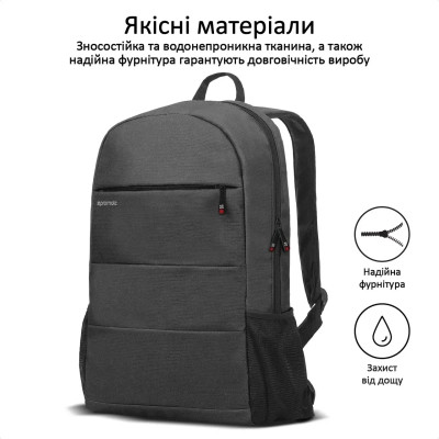 Рюкзак для ноутбука Promate 15.6" Alpha-BP black (alpha-bp.black) Винница - изображение 5