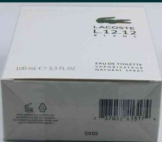 Парфюмерия: Lacoste EAU De L12.12 Blanc edt 100ml. Оригинал! Киев
