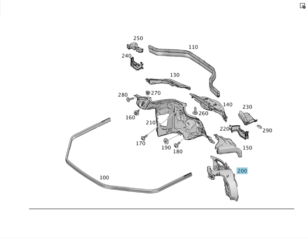 Mercedes-Benz  A1666207001 Перегородка з шумоізоляцією моторного відсіку нижня ліва ML/GLE W166 GLE Coupe C292 GL/GLS X166 Одесса - изображение 2