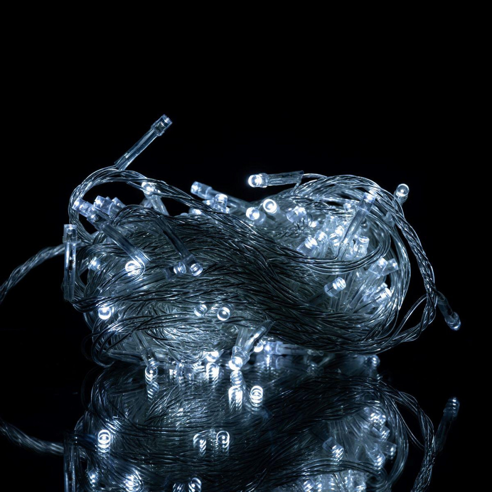 Гірлянда новорічна 10 м, 120 LED, білий провод Київ - фото 3
