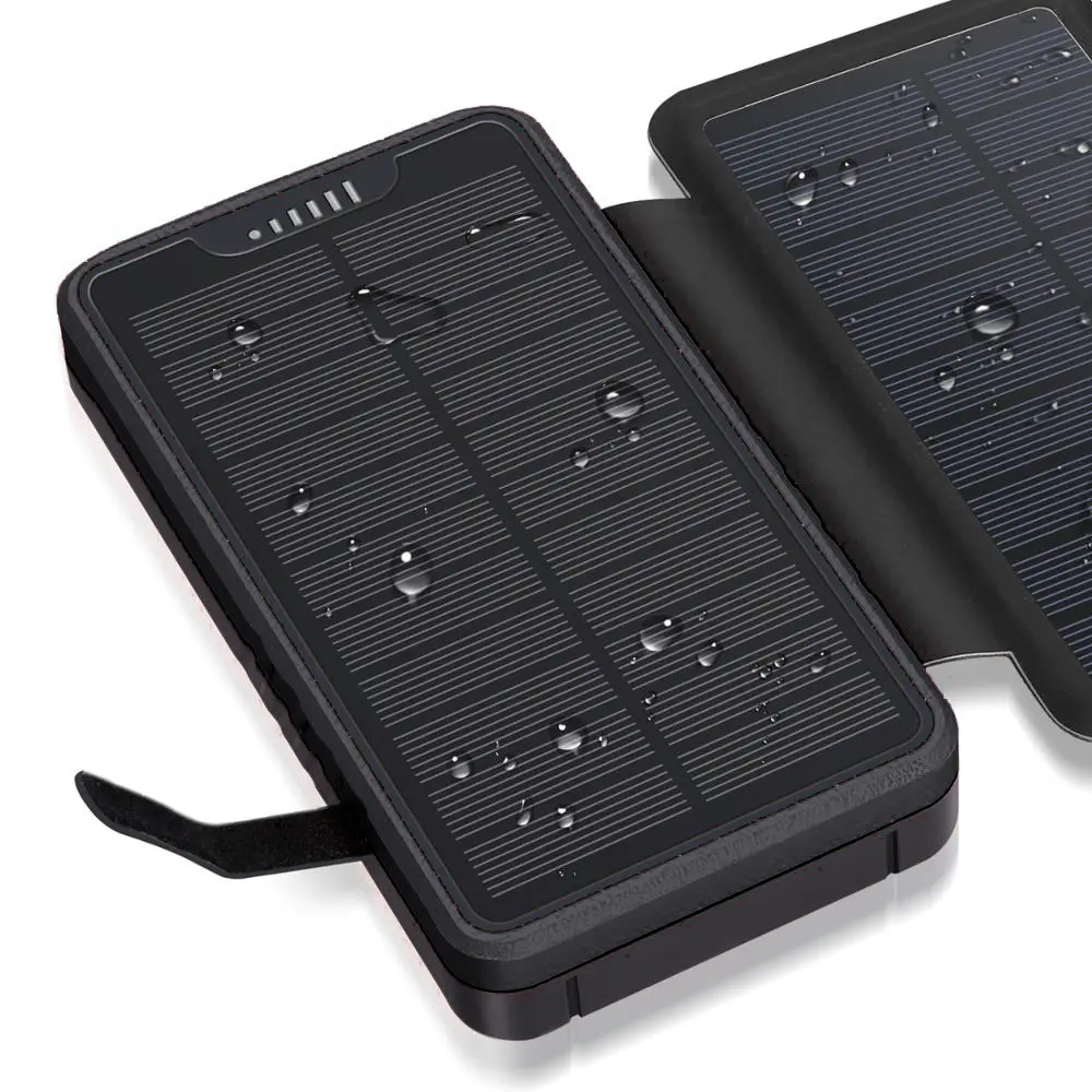 Универсальная зарядная батарея PowerBank iBattery YD-820S 26800mAh с солнечными панелями и фонариком (Черный) Винница - изображение 9