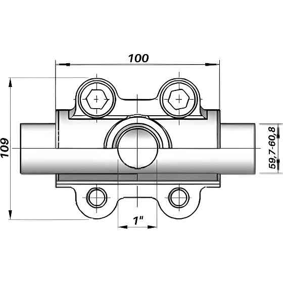 Врізка в трубу з внутрішньою різьбою DN50(59,7-60,8 мм) х 1″ OBD AGAflex (27303) (000027303) Київ