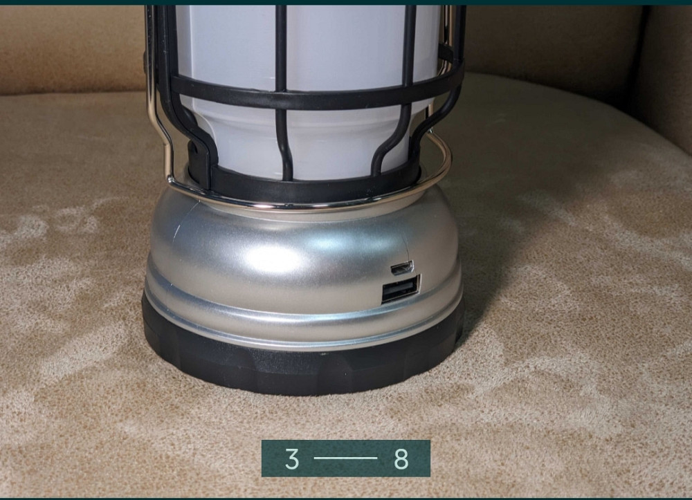 РетроLED Ліхтарик — лампа на акумуляторі, соняшникова панель + повербанк Київ - фото 3