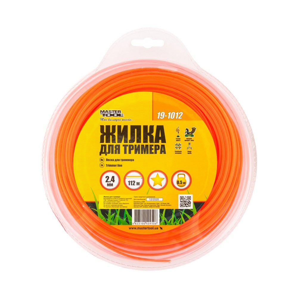 Жилка для тримера MASTERTOOL ЗІРКА 2,40 мм 112 м блістер 19-1012 Коломия - фото 4