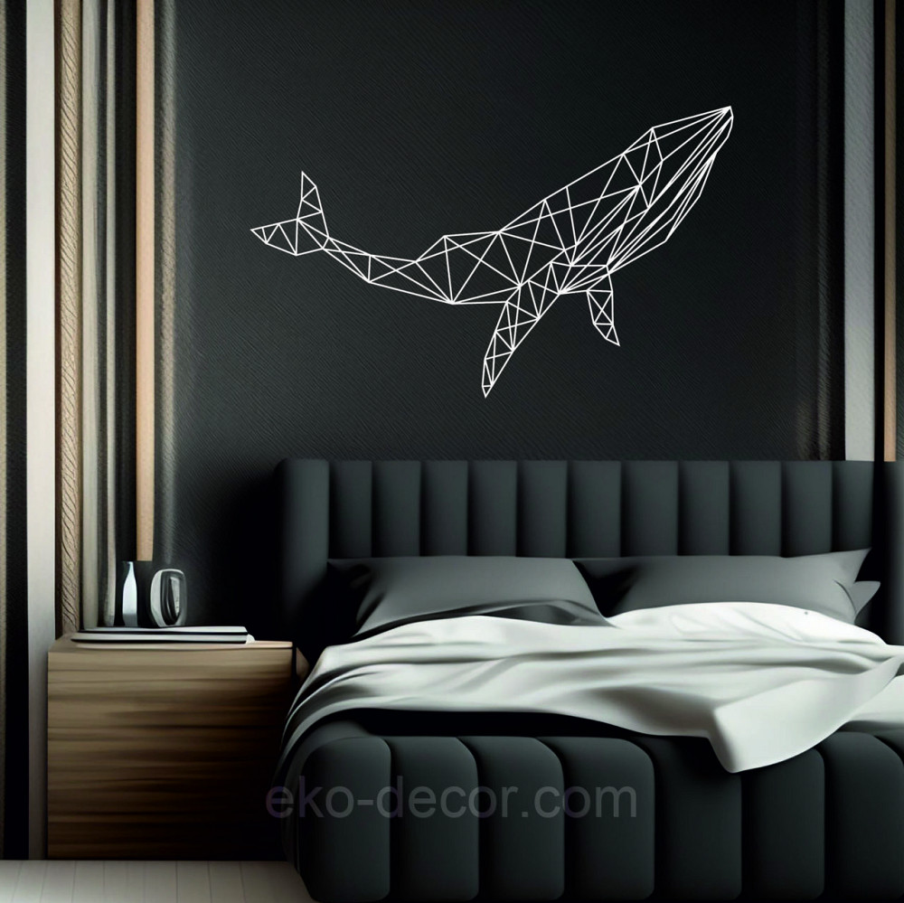 Декоративное настенное Панно «Кит», Декор на стену 110*66 см, Белый Киев - изображение 8