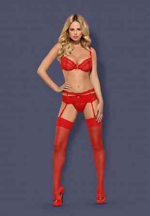 Комплект Obsessive Heartina 3 pcs set L/XL красный Sex Aura Киев