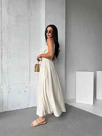 Жіночий літній сарафан максі "Charlotte" оптом | Норма і батал Бежевий, 50-52 Київ