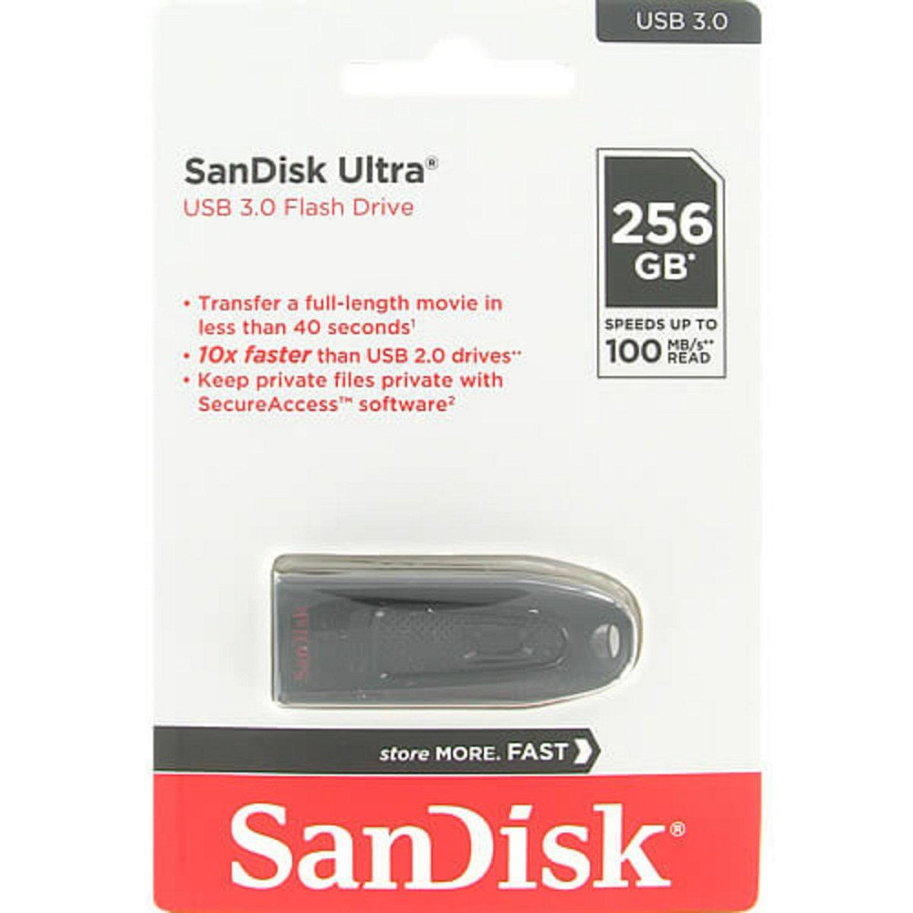 Флешка flash SanDisk USB накопичувач 3.0 Ultra 256Gb, колір чорний SDCZ48-256G-U46 Одеса - фото 4