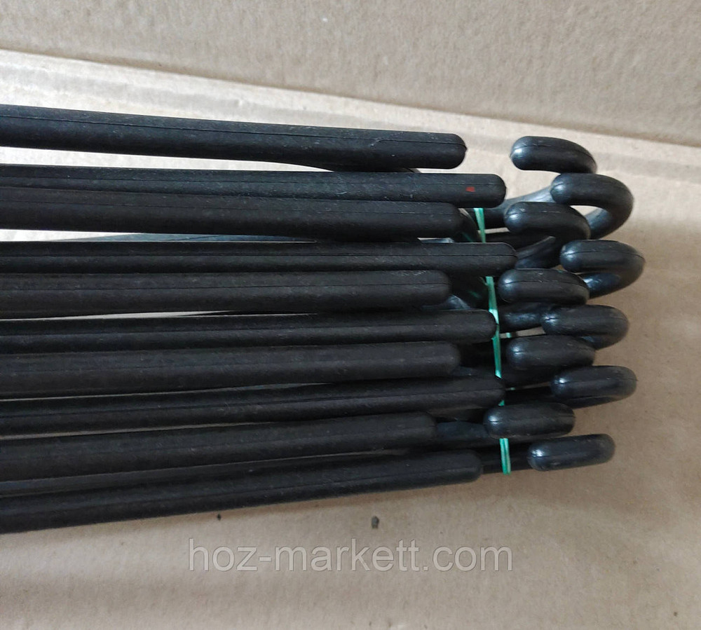 Вішалки плічка тремпель пластиковий з поворотним гачком потовщений чорний 40 см 10 шт уп Харків - фото 2