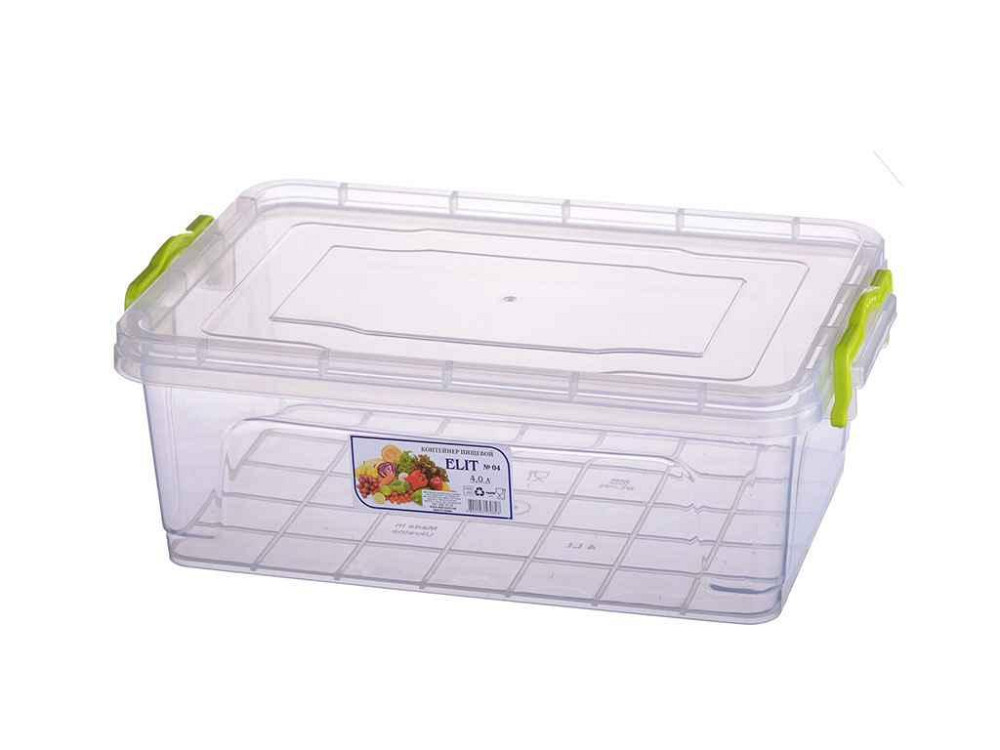 Контейнер пл. 4л Elit №04 плоский ТМ AL-PLASTIK   Solmir Solmir Solmir Київ - фото 1
