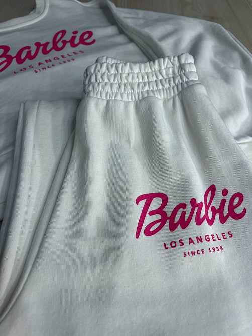 Костюм женский Quzen 485-485 Barbie оверсайз свитшот и брюки палаццо белый, белый, L Киев - изображение 16