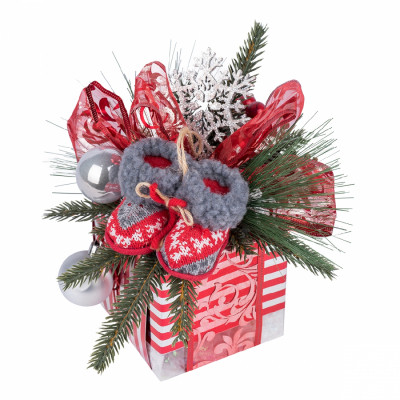 Прикраса декоративна YES! Fun композиція Подарунок 30 см (904430) Вінниця - фото 1