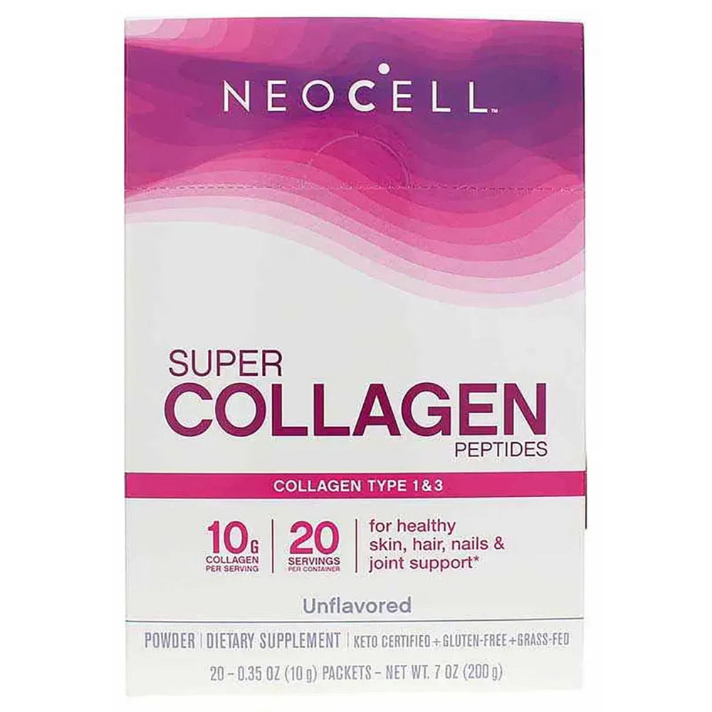 Супер коллагеновые пептиды, Super Collagen Peptides, Neocell, без вкуса, 20 стиков, по 10 г каждый Луцьк - фото 1