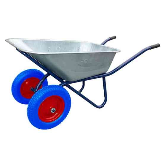 Тачка двоколісна будівельна з поліуретановими колесами на підшипниках Ø20мм. 300кг/100л/0.8 мм Одеса