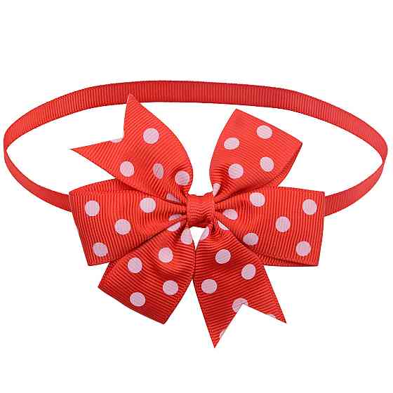 Бантик на шею для собак и котов one size красно-белый Киев