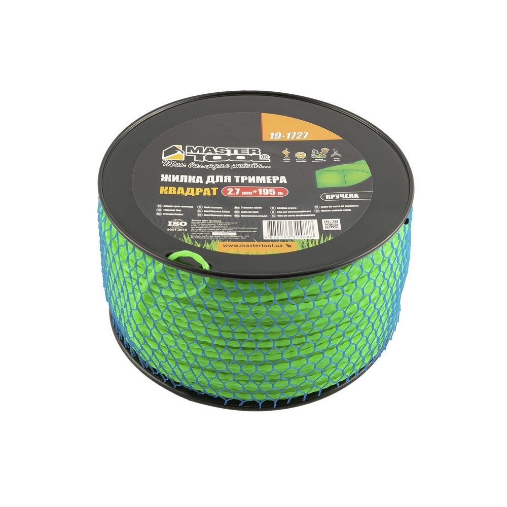 Жилка для тримера MASTERTOOL КВАДРАТ КРУЧЕНИЙ 2,70 мм 195 м котушка 19-1727 Коломия - фото 1