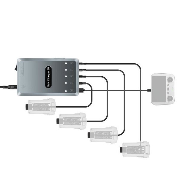 Зарядка DJI Mini 4 Pro/ Mini 3 Pro/ Mini 3 хаб 4x акумулятора інтелектуальна 120Вт STARTRC 1111195 Київ - фото 1