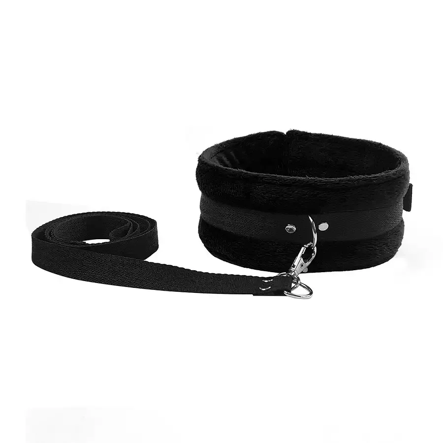 Набір нашийник з повідцем та маска Art of Sex - Soft Touch Light, Чорний Львів - фото 3