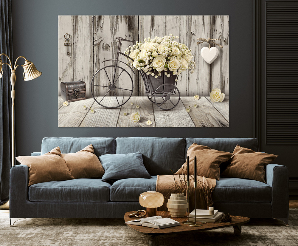 Картина холст  в гостиную / спальню  Білі троянди   MLP_36 80x120 см Киев - изображение 3