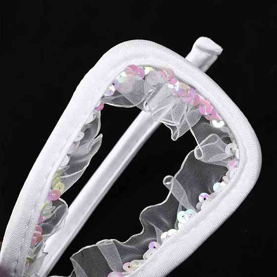 Труси без лямок білі з паєтками - розмір універсальний, спандекс Київ