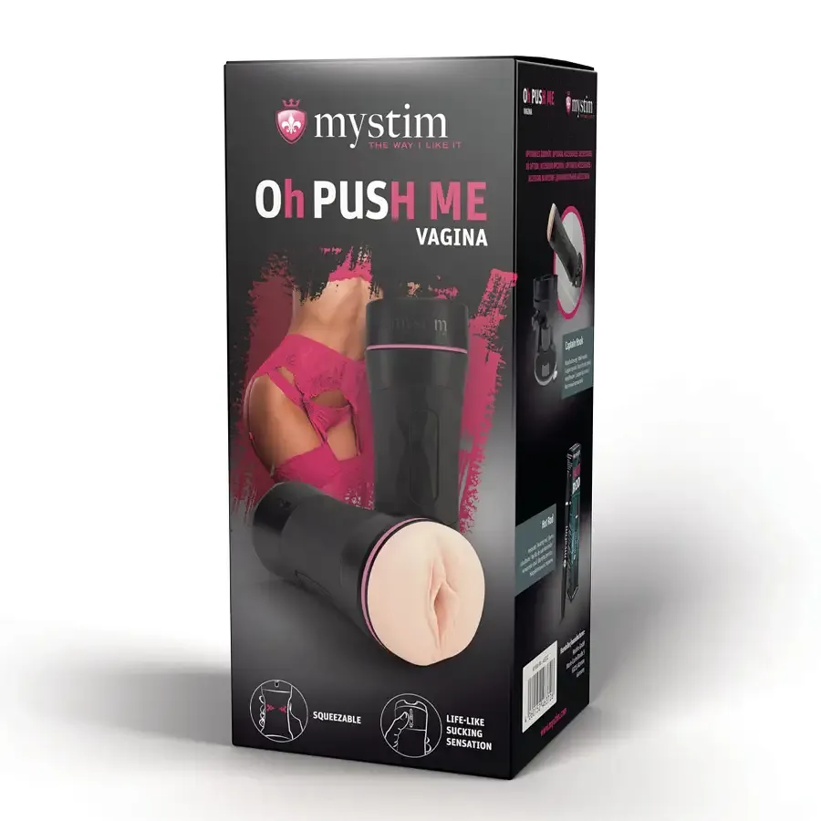 Мастурбатор-вагіна Mystim O(h) PUSH ME Vagina, можна стискати та регулювати вакуум Львів - фото 7
