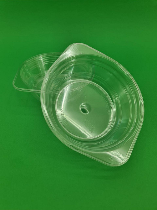 Тарілка одноразова склоподібна діаметр 500 мл прозора (10 шт.) Харків - фото 1