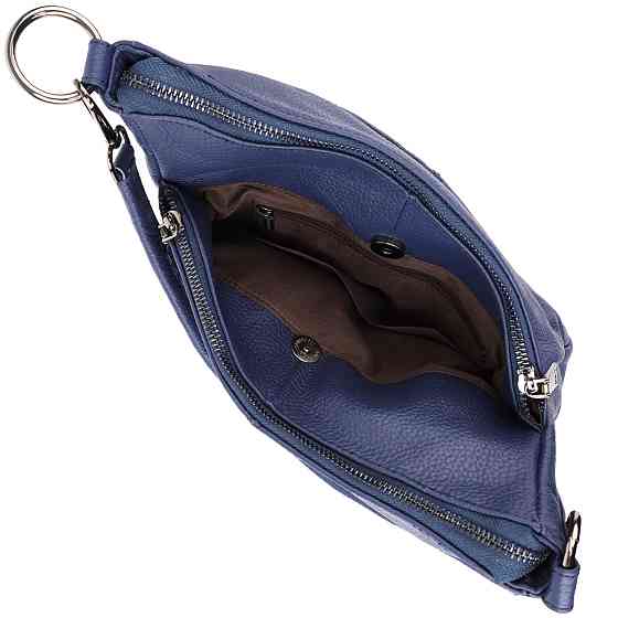 Сумка для женщин на два отделения из натуральной кожи Синий (Vintage) Киев