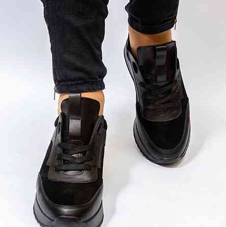 EMELI Кросівки жіночі EMELI 501/1 чорні (весна-осінь, шкіра+замша натуральна) (4121) Коломыя