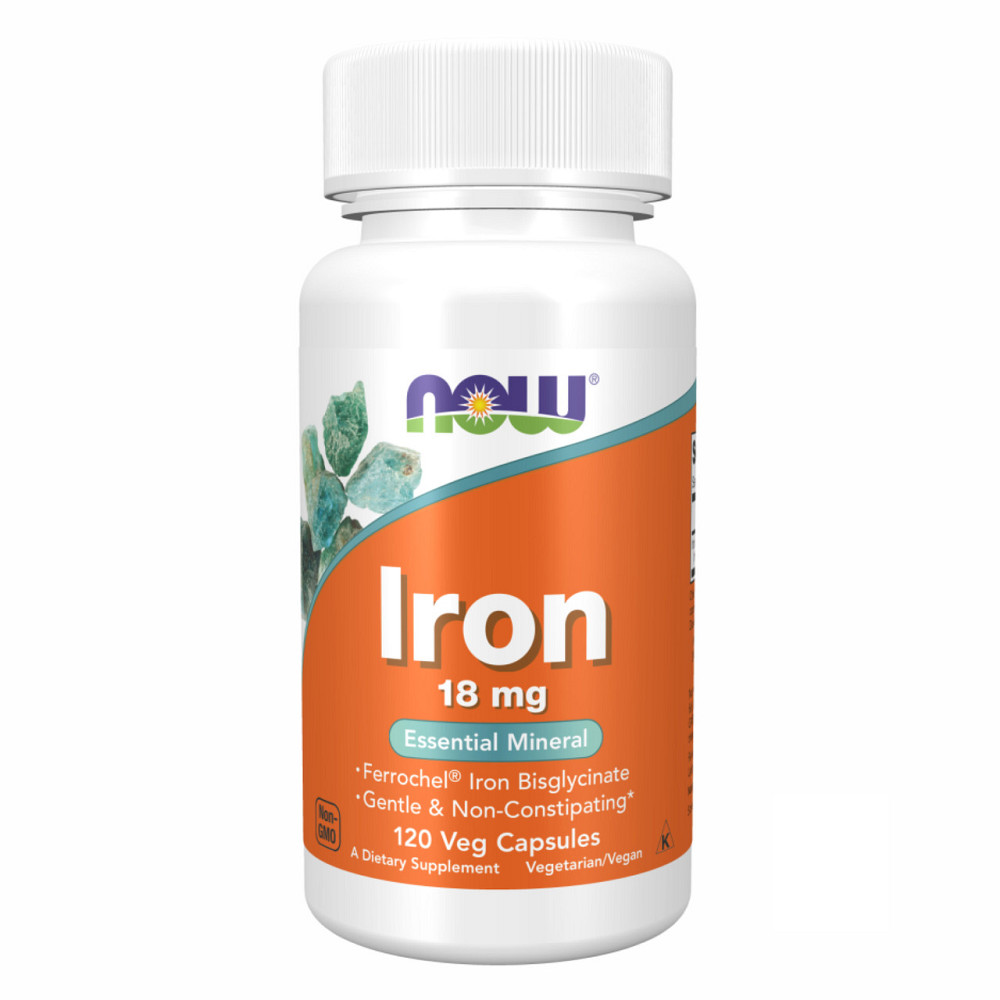 Железо Бизглицинат Now Iron 18mg Ferrochel 120 vcaps Киев - изображение 1