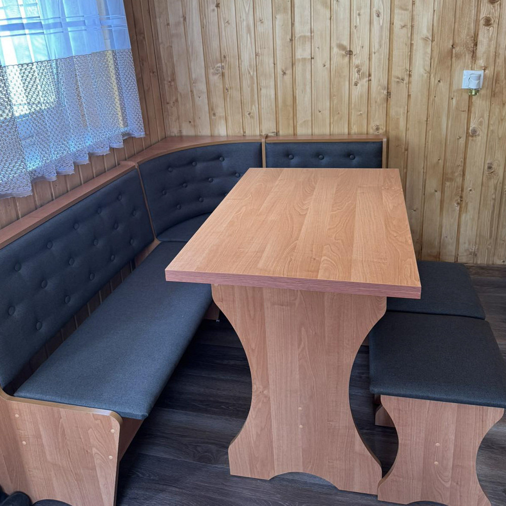 Куток Сімейний зі столом та 2 табуретки 114х154 см Тканина / Вільха Львів - фото 1