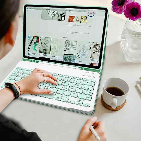 Чехол-клавиатура для Samsung Galaxy Tab S6 Lite P610/P615/P613/P619 Зеленый съемная Bluetooth клавиатура Киев