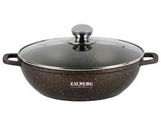 Кастрюля 4,1л мелкая алюм. с скл. кр. МАРМУР, индукц. 0528-CH ТМ ZAUBERG Solmir Solmir Solmir Київ