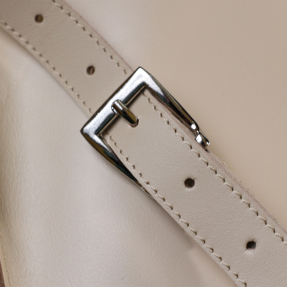 Стильна жіноча бананка із натуральної шкіри Shvigel 16391 Бежевий Київ - фото 1