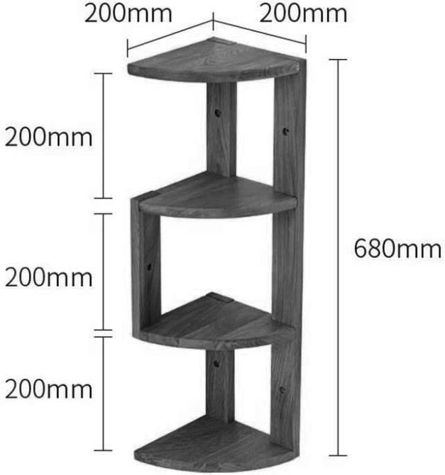 Угловая настенная полка 