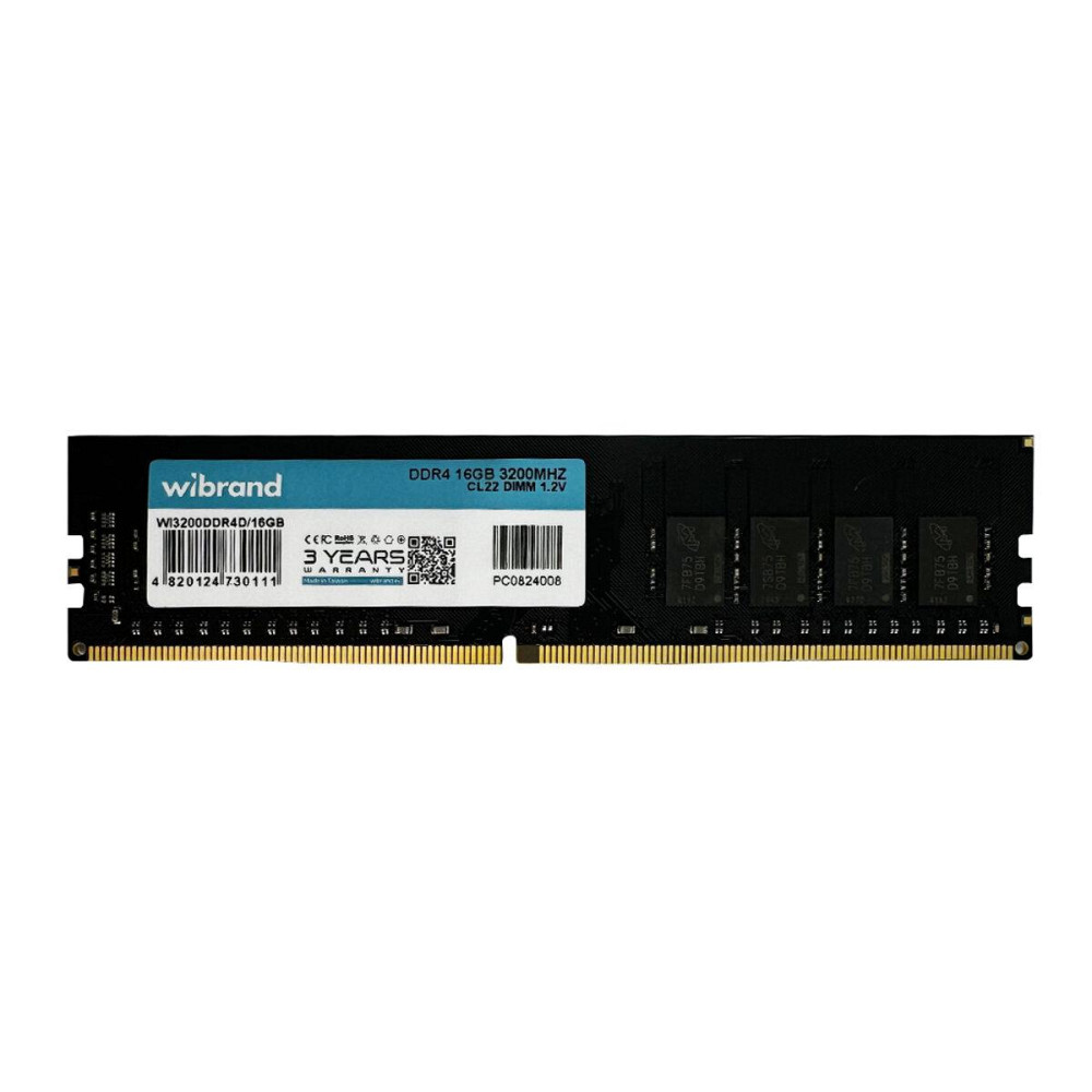 Оперативна пам'ять DDR4 Wibrand 16GB 3200MHz CL22 DIMM WI3200Оперативна пам'ять DDR4D / 16GB Одеса - фото 1