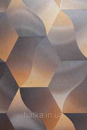 Шпалери метрові вініл на флізелін Erismann Nature soul геометрія 3д фігури п коричневі теракотові бузкові Київ