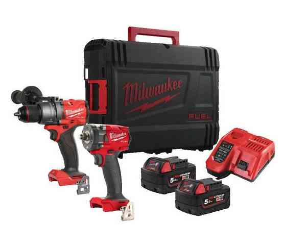 Набор аккумуляторных инструментов M18FPP2B3-502X MILWAUKEE (Дриль-шуруповерт аккумуляторная бесщеточная ударная M18 FPD3-0X GEN 4 кру Одесса