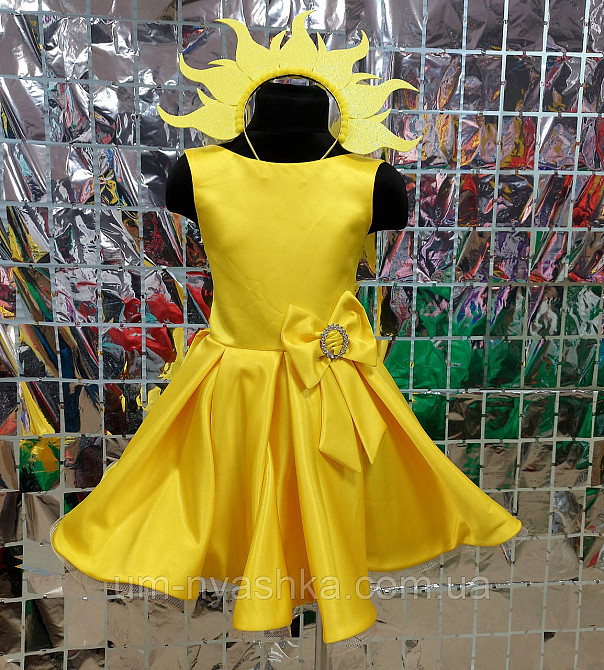 Желтое нарядное платье из королевского атласа Кривой Рог - изображение 7