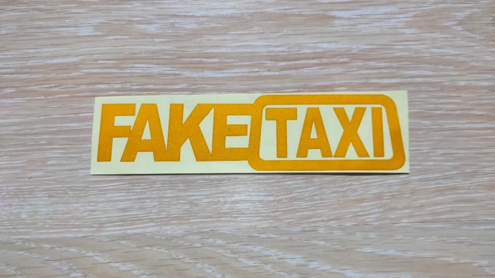 Наклейка на авто-мото FakeTaxi светоотражающая Киев - изображение 1