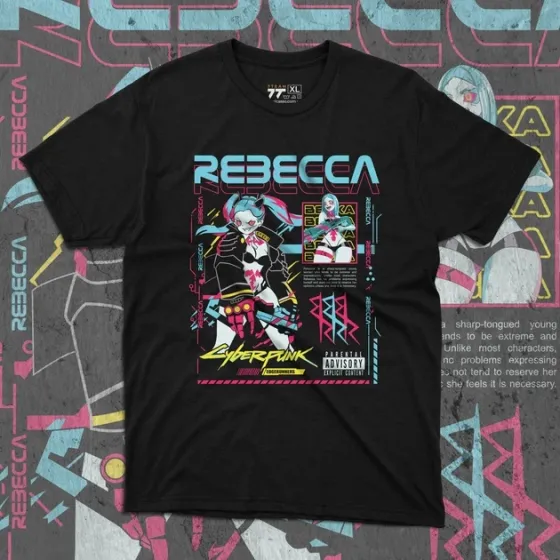 Футболка для підлітка хлопчика з принтом Cyber Punk Rebecca 6 Розмір 160 Anime11025 Дніпро