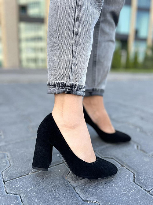 Nivelle Туфлі жіночі NIVELLE чорні натуральна замша каблук 9 см (1592/8051-8048) Коломия - фото 5
