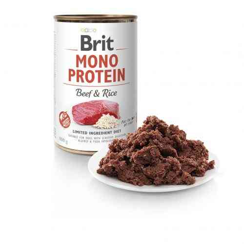 Корм вологий Brit Mono Protein Beef and Rice для собак з яловичиною та рисом 400 г Киев