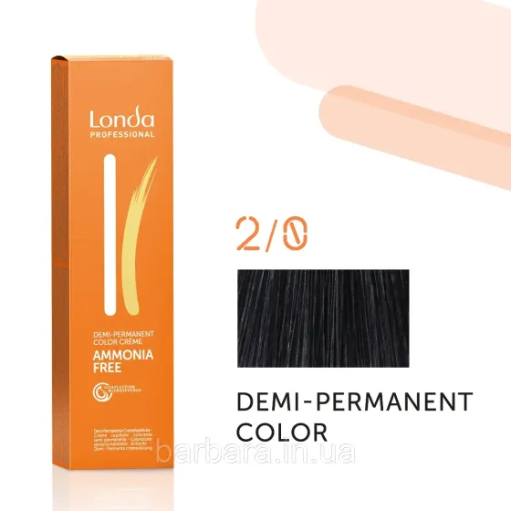 Тонуюча безаміачна фарба для волосся Londа Demi-Permanent Color 2/0 черный Киев
